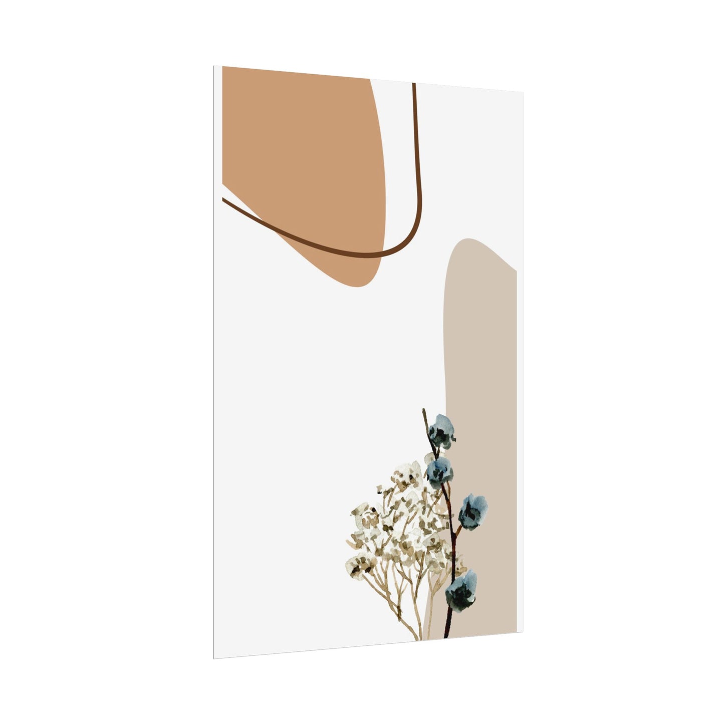 Abstract Floral Rolled Posters - Minimalist Art for Home Decor