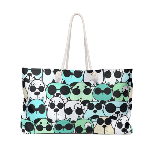 Cool Cats Weekender Bag - Stylish Tote for Pet Lovers - Perfect for Travel & Gifts