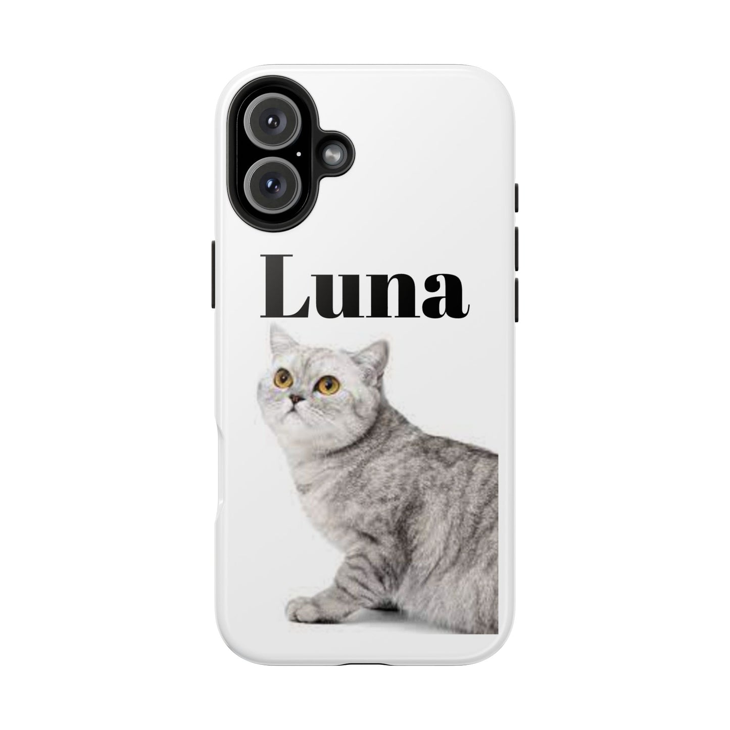 Custom Cat Phone Case featuring "Luna" - Tough & Stylish