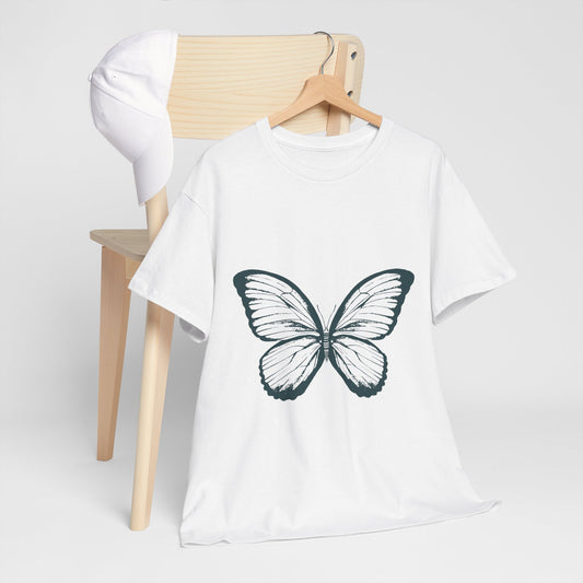Butterfly Graphic Cotton Tee - Nature Inspired Casual Wear