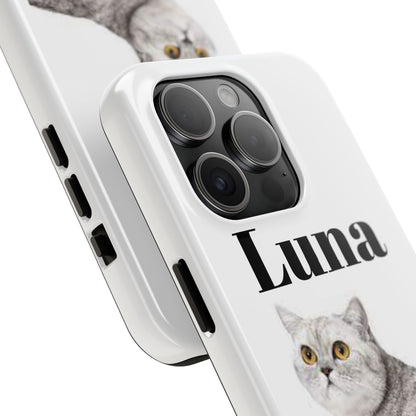 Custom Cat Phone Case featuring "Luna" - Tough & Stylish