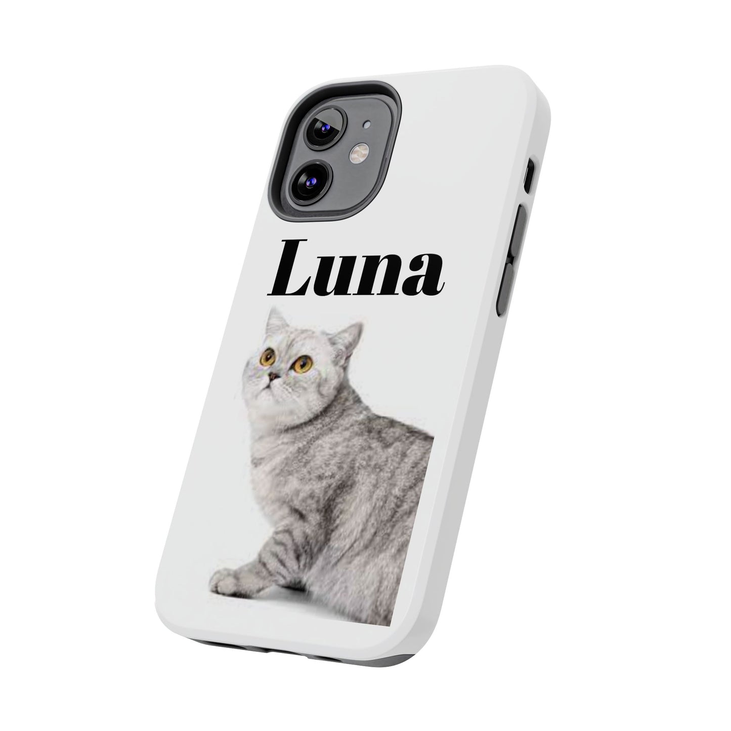 Custom Cat Phone Case featuring "Luna" - Tough & Stylish