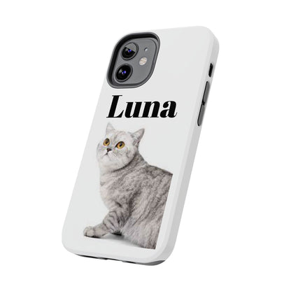 Custom Cat Phone Case featuring "Luna" - Tough & Stylish