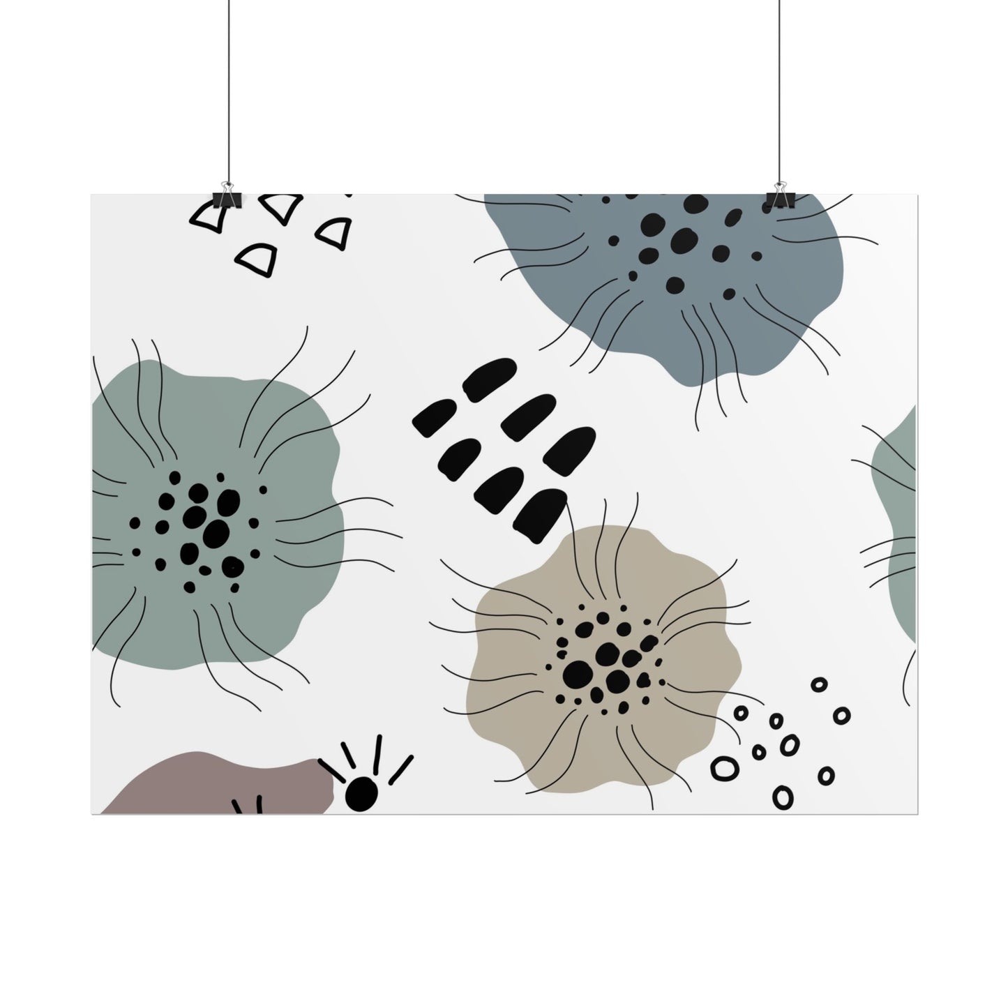 Abstract Floral Rolled Posters - Modern Wall Art for Home Decor