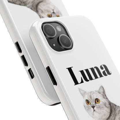 Custom Cat Phone Case featuring "Luna" - Tough & Stylish