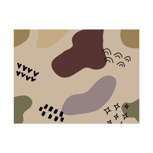 Abstract Camo Wall Art Poster - Modern Home Decor