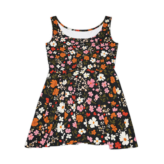 Floral Print Women's Skater Dress - Perfect for Spring Celebrations