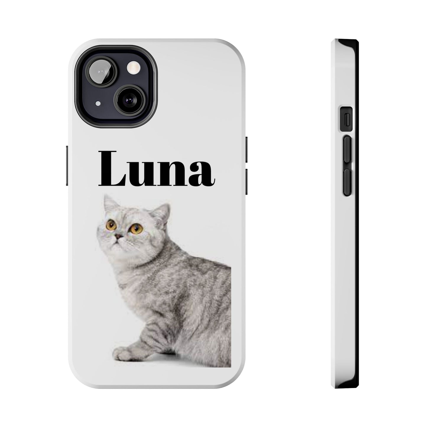 Custom Cat Phone Case featuring "Luna" - Tough & Stylish