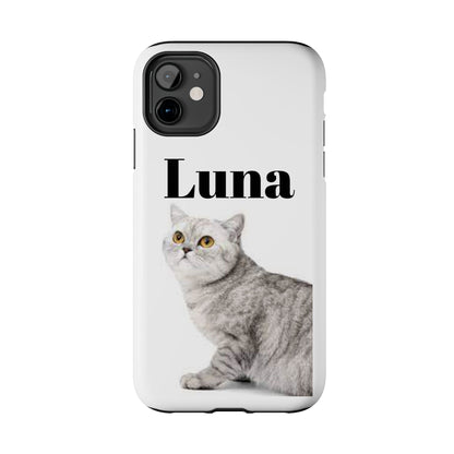 Custom Cat Phone Case featuring "Luna" - Tough & Stylish
