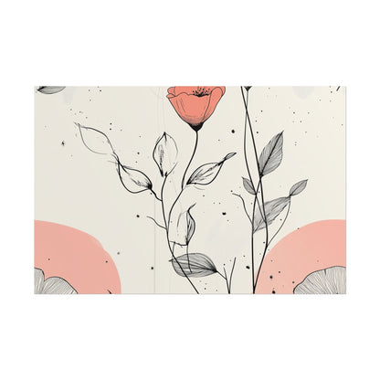 Botanical Floral Wall Art Poster - Elegant Home Decor