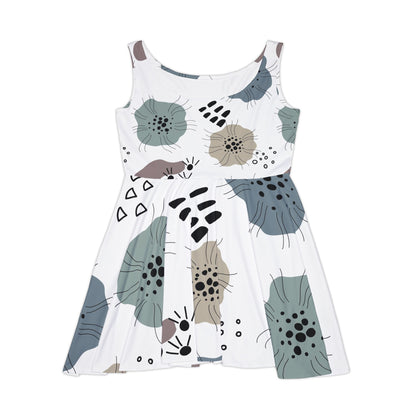 Floral Print Women's Skater Dress - Comfortable & Chic Summer Style