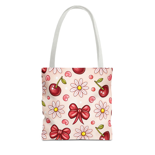 Charming Cherry Blossom Tote Bag - Cute Floral Design for Spring and Everyday Use