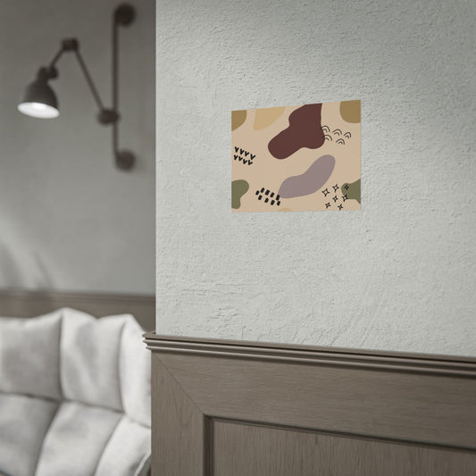 Abstract Camo Wall Art Poster - Modern Home Decor