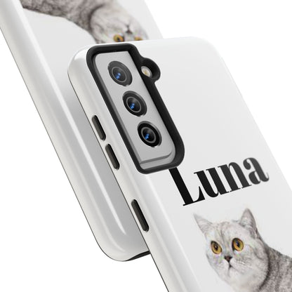 Custom Cat Phone Case featuring "Luna" - Tough & Stylish