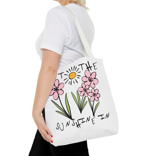 Let the Sunshine In Floral Tote Bag – Perfect for Spring and Everyday Use